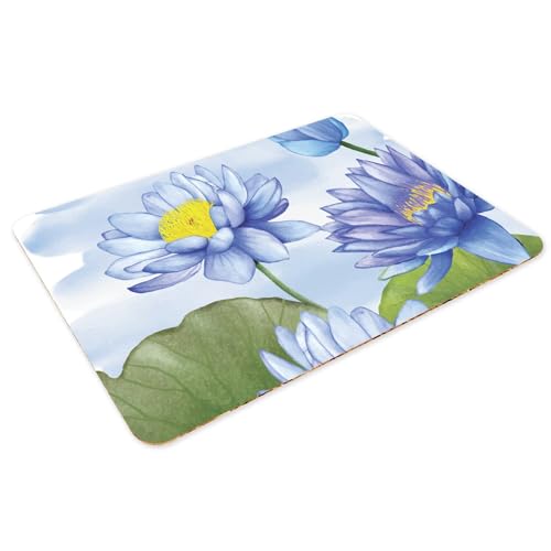 Sets de table en liège Lotus Bleu 39x28cm grand format élégant - 3