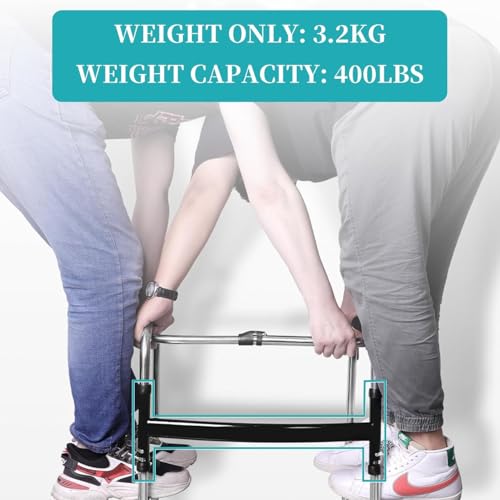 Déambulateur médical portable et pliable pour personnes âgées