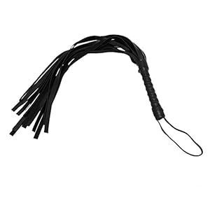 Lovely Flogger Long Black zweep met zwarte strepen