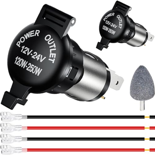 DAOKAI �V�K�[���C�^�[�\�P�b�g�ADC 12V 120W �Ԃ̓d���\�P�b�g�̎��ւ��A�Ԃ̃g���b�N�̃I�[�g�o�C�̂��߂̔z���p�n�[�l�X�Ɩh���͂̏o���̃A�_�v�^�[�A2��