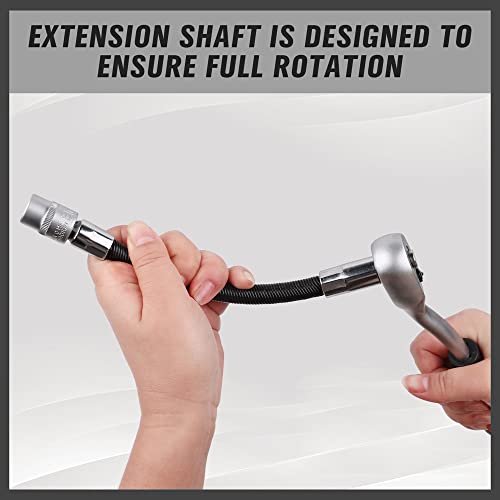 Swanlake Garden Tools 66038N Swanlake 3-Piece Flexible Socket Extension Bar Set 1/2 Inch 1/4 Inch 3/8 Inch Shaft Drive 10 Inch 8 Inch 6 Inch thumb #5