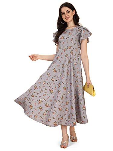 Image of QIQI Women's Crepe A-Line Maxi Casual Dress