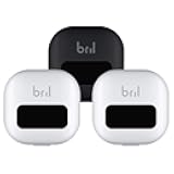 Bril UV-C Toothbrush Cleaner, Portable Cover, Magnetic Holder, and Travel Case for Any Size Toothbrush, White, Black (3 Pack)