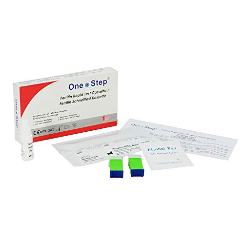 One Step - Prueba rápida de Detección de Anemia o Deficiencia de Hierro en Sangre - Prueba de Ferritina Cover