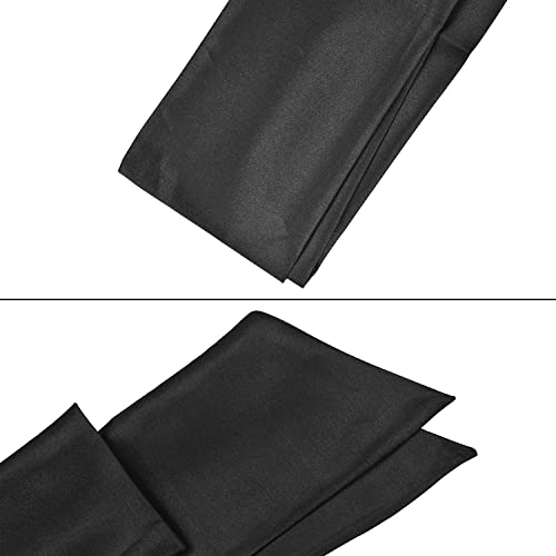 Satin Scarves for Lace Front Wigs Keep Wig Secured Silk Headband for Sports Yoga Facial (2 Pieces,Black), Black 2pcs - Image 2