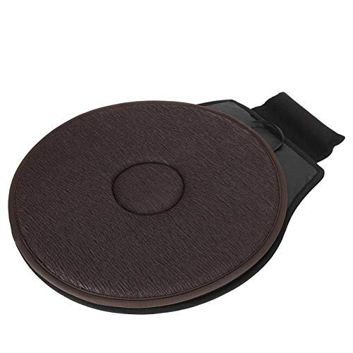 YUYTE Swivel Seat Cushion, Portable Round 360° Rotating Car Seat Cushion, Non-Slip Car Mat for for Pregnant Women Elderly Office Car Office Use(15.7x19.7 inches)
