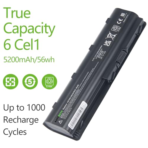 BATTREVO 56Wh/5200mAh MU06 MU09 593553-001 593554-001 593562-001 636631-001 Laptop battery for HP Compaq Presario CQ42 CQ43 CQ56 CQ57 CQ58 CQ62 CQ72 DV6 DV7 G62 G72 G6 G7 G56 DM4