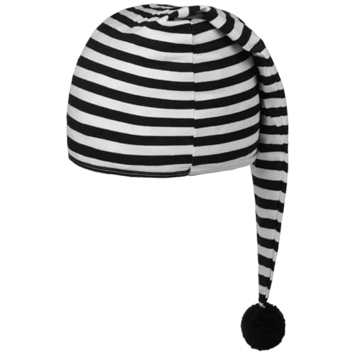 Lipodo Schlafmütze schwarz weiß gestreift (56 cm lang) - Damen und Herren...