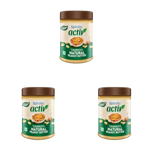 Image of Nutralite Activ Peanut Butter Natural Crunchy | 1kg Jar | 26g Protein per 100g | High Dietary Fibre | No Added Sugar & Salt | Zero Trans-Fat | No Gluten | No Hydrogenated Oil | No Preservatives
