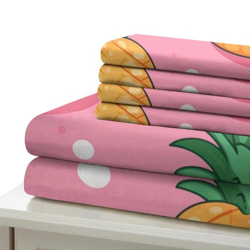 Lovely-Pineapple-3D-Printedcartoon-Fruit-Bedding-Set-Quilt-Cover-Comforter-Covers-Duvet-Cover-Microfiber-with-Pillowcases-3-Pieces-for-Childrens-and-Adults-with-Zipper-Closure-Queen228x228cm 41+Ik6TryIL