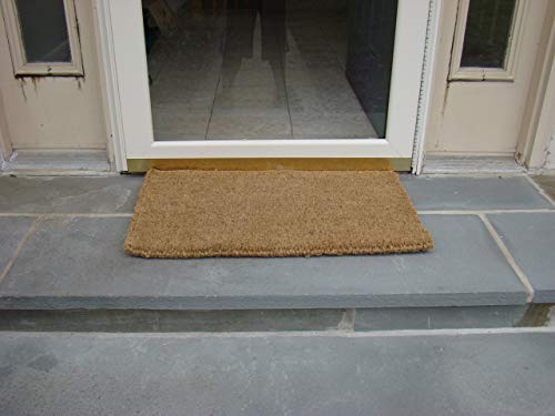 Kempf 1" Thick Natural Woven Coco Coir Doormat, 18" x 30", Heavy-Duty Entrance Mat for Front Door, Entryway & Porch