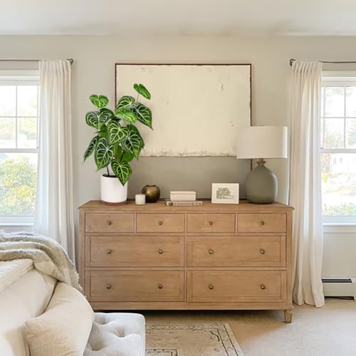 Briful 55CM Kunstpflanze Anthurium Crystallinum Künstliche Pflanzen Wie Echt Dekopflanzen Zimmerpflanze im Keramiktopf für Home Resto Bad Dekoration – Bild 6