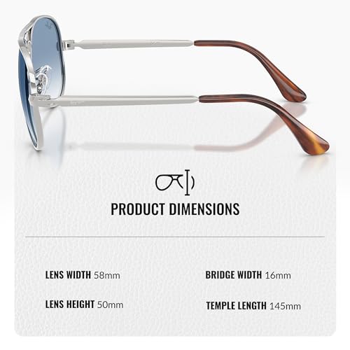 Image of Ray-Ban RB3925 AVIATOR MAX Pilot Shaped Sunglasses for Men & Women with Official RAYBAN Eyewear Kit - Classic Timeless Design
