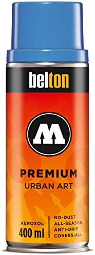 Molotow Belton Premium Artist Spray Paint, 400ml Can, Tulip Blue Light, 1 Each (327.213)