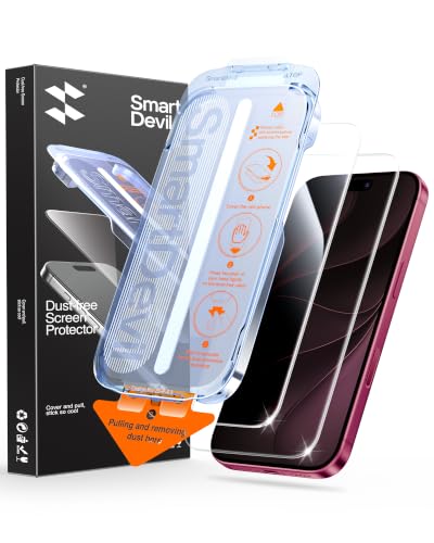 Image of SMARTDEVIL 2 Pack for Phone Pro Max 2027 Screen Protector, 9H Hardness Military Grade Shatterproof, HD Clear Tempered Glass with Auto Dust-Elimination, Bubble Free, Easy Installation, Case Friendly