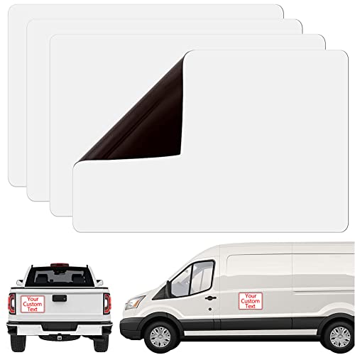 Car Magnetic Sheet, 11.5" x 17.5" Vinyl Magnetic Sheet (30 mil) – White front, black back