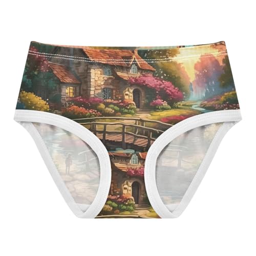Countryside Scene Sunset Girls Underwear Toddler 2t Cotton Girl Panties Cute Fun Print Briefs Undies Kids