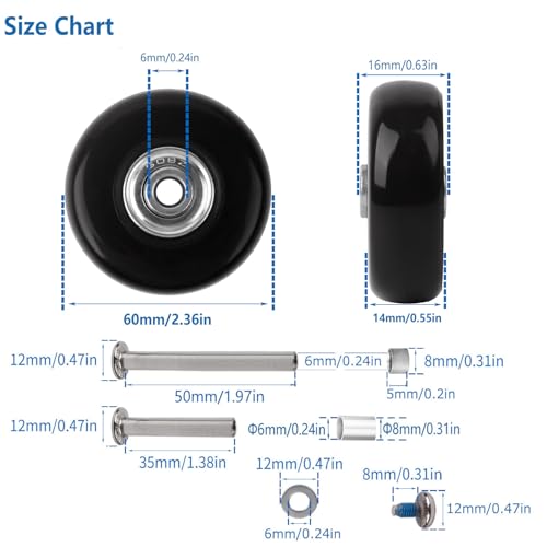 ATOM SKATES Pulse Outdoor Quad Roller Wheels 78A, Red Glitter, Set of 8, 65mm x 37mm