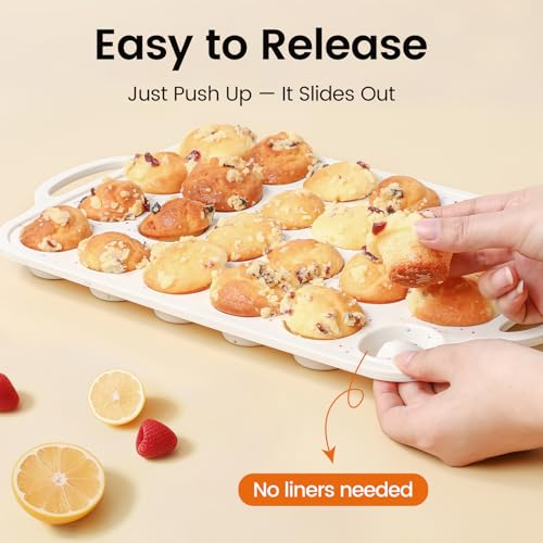 Fimary Silicone Mini Muffin Pan