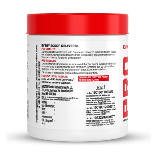 Image of GNC Creatine Monohydrate PRO Performance Powder | 3g, Micronized | 250g