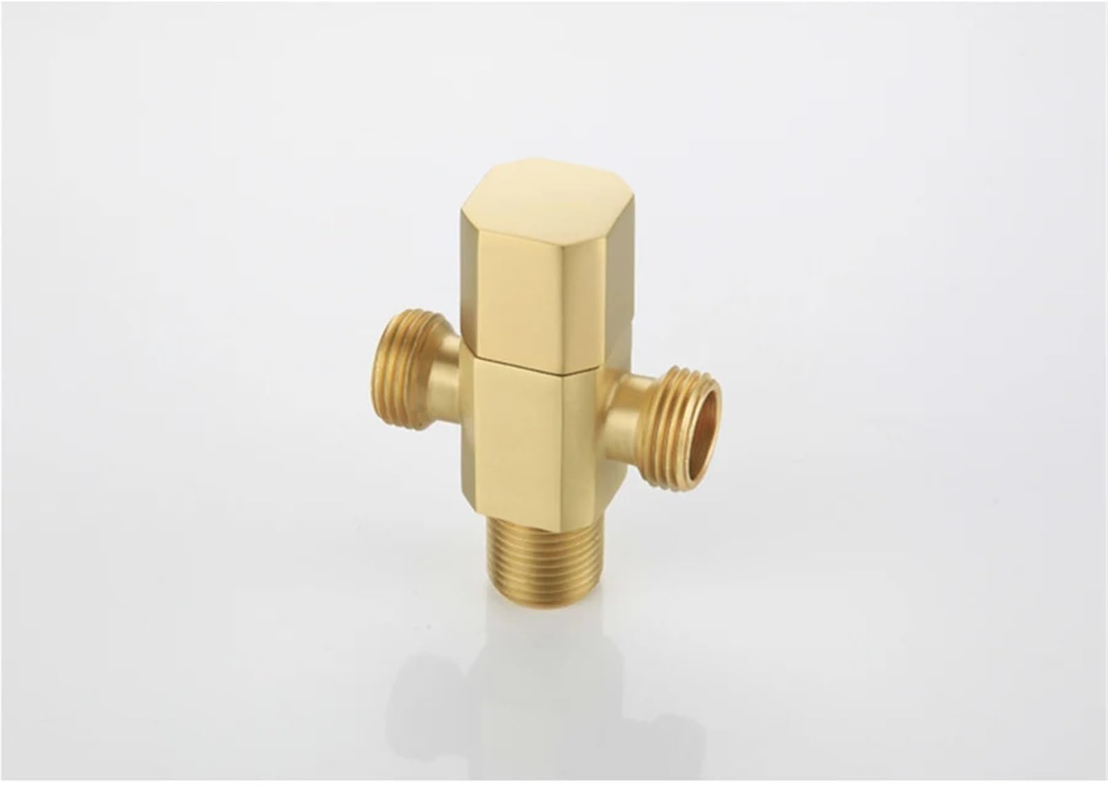 Eckventilschalter G1/2 aus massivem Messing, für Badezimmer, Küche und Wäsche, goldfarben, 2 Stück