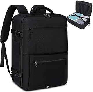 Travel Backpack for Men Women 17 Inch Flight Approved Carry on Backpack Waterproof Large 40L Laptop Backpack Luggage Daypack Business College School Computer Weekender Overnight Backpack,Black