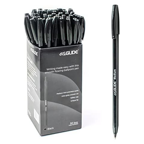 Eziglide Black Ballpoint Pens, Pack of 50 Cover