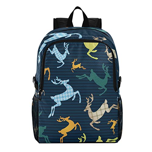 Sac à dos de voyage pliable cerf sombre pour école et loisirs