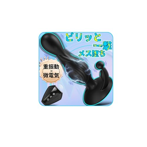【走る電撃、崩れる理性】アナルバイブ アナルプラグ あなるバイブ 前立腺 男性用 あだるとグッズ ディルド 男性 前立腺開発 バイブ 男性向け 【5種類微電撃と10種類強振動】あなる開発 女性用 アナルグッズ メスイキ アナルディルド アナル拡張 男女兼用 おとなのおもちゃ 人気 防水 - 画像1