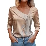 Women Tops Spring 2025 Long Sleeve V Neck Loose Shirts Plaid Print Asymmetric Button Blouses Business Casual Tunic