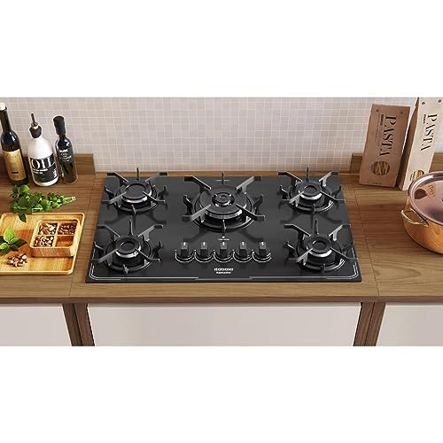 Cooktop 5 Bocas a Gás Itatiaia Itamaster com Tripla Chama e Acendimento Superautomático Preto Bivolt