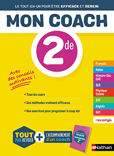 Mon coach 2de - Toutes les matières Seconde 2025-2026 - Mathématiques, Physique-Chimie, SVT, SES, Français, Histoire-Géographie, Anglais