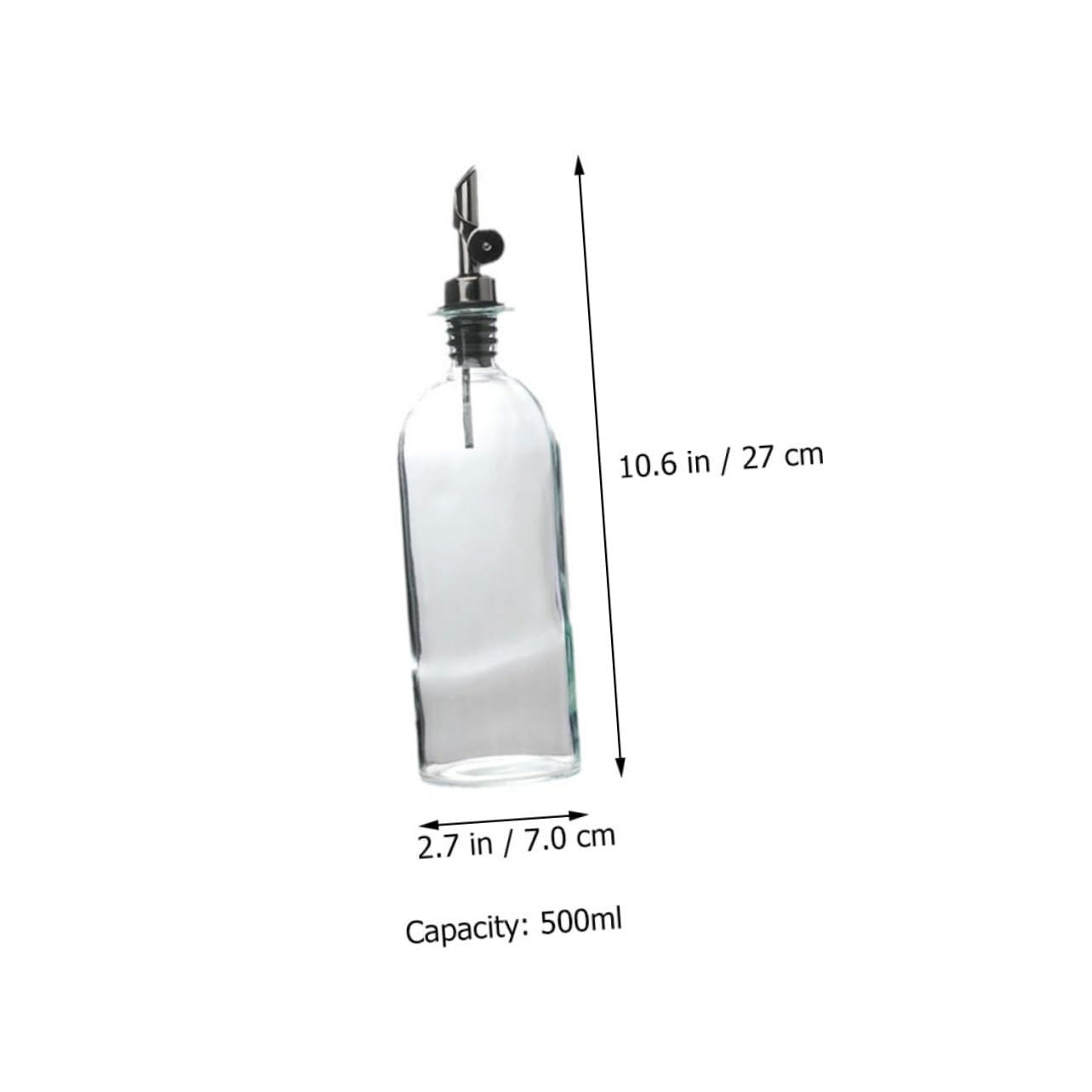 Ciieeo Dispenser di Olio in Vetro Uso Duraturo da 500ml 2 Pezzi Facile da Pulire per Olio e Aceto per Ristoranti e Buffet
