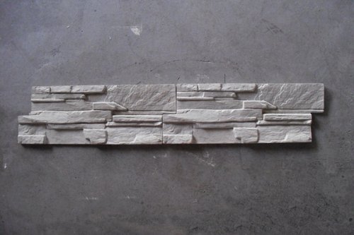 @tec Betonform Schalungsform Gießform Plastikformen für Beton, Naturstein Klinker/Wandverkleidung/Wandverblender/Verblendsteine für innen/außen, 2er-Set Riemchen Stein-/Bruchsteinoptik je 18x50cm – Bild 3