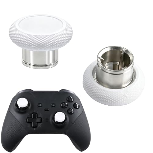 2 Pack Elite 2 Controller Short Thumbsticks Replacement for Xbox Elite Series 2 Controller,0.39in Standard Height Concave Magnetic Analog Short Joysticks Replacement for Elite Series 2 Core (White)