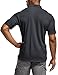 CQR Men's Polo Shirts, Tactical Short Sleeve Golf Performance Shirts, Lightweight Dry Fit UPF 50+ Pique, Frost Essential Charcoal, Medium