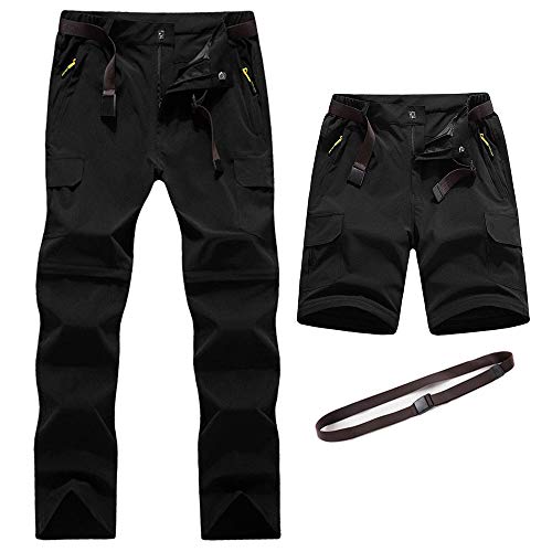 Digralne Pantalon de Randonnée Convertible pour Hommes en Plein air à Séchage Rapide Pantalon Respirant léger Résistant à l'eau Camping Trekking Montagne Cover
