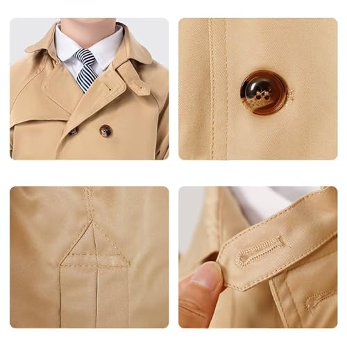 BINPAW Boys Trench Coat Double Breasted Dress Coats2