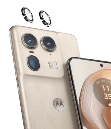 Image of SafeCase [2Pack- Black] Camera Lens Protector for Motorola Moto Edge 50 Ultra 5G Tempered Glass Metal Camera Rings, Ultra HD, 9H Hardness, Anti-Scratch, Case Friendly