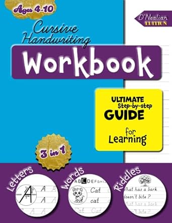 Amazon.com: D'Nealian Cursive Handwriting Workbook: Ultimate Step-by ...