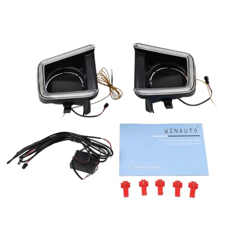 Cnfang4 Turn Signal Daytime Running Lights Fog Lamp ABS for Toyota Tundra 14-2021 1 Pair