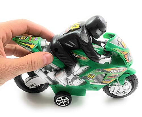 image for TukTek Motorcycle Toys for Boys, Friction Powered Play Toy Motorcycle 