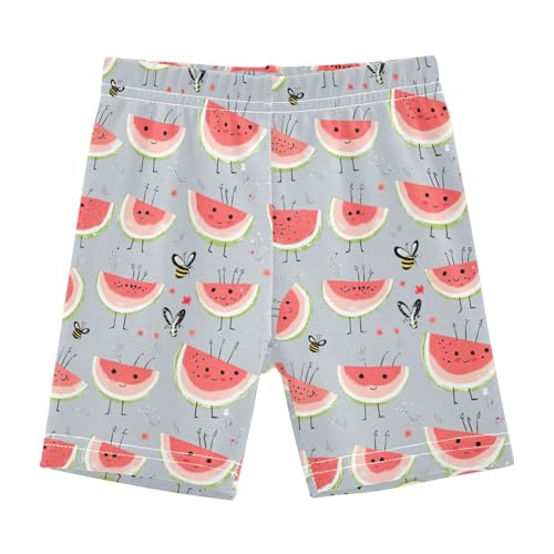 Caihoyu Teen Girls Shorts Elastic Cotton Compression Shorts Rash Guard Under Skirt 10T Funny Watermelon Fruit
