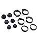 12pcs Galaxy Buds Plus SM-R175 Ensemble d'Eartips Set Anti Slip Earhooks Kit de Remplacement, Oreillettes en Silicone Wingtips pour Samsung Galaxy Buds 2019 SM-R170-Noir