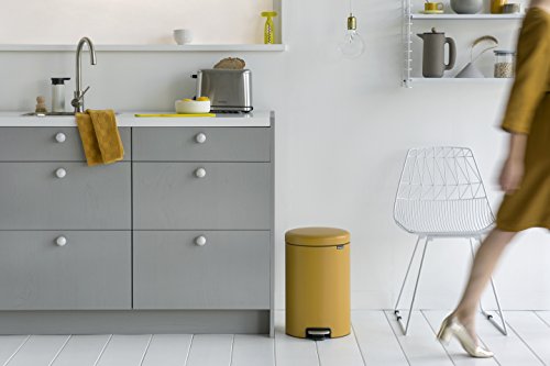 Image of Brabantia newIcon Sense of Luxury Pedal Bin, 20 L - Mineral Mustard Yellow