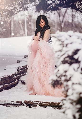 Image of BATHGOWN Sexy Illusion Long Lingerie Tulle Robe Nightgown Bathrobe Sleepwear Bridal Robe Wedding Scarf