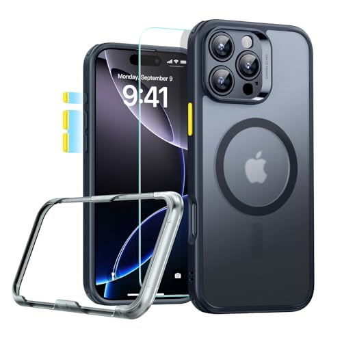 ESR Etui do iPhone’a 16 Pro Max, półprzezroczyste, matowe, kompatybilne z MagSafe, ochrona klasy wojskowej, seria klasyczna, matowa czerń