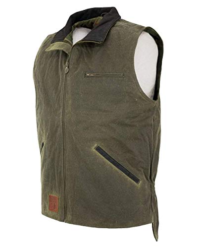 Outback Trading Men's 2143 Sawbuck Waterproof Breathable Full-Zip Cotton Oilskin Western Vest2