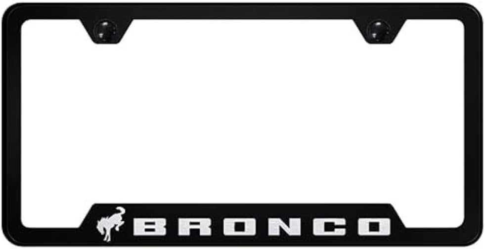 Au-TOMOTIVE GOLD, INC. Officially Licensed Laser Etched Cut-Out License Plate Frame for Bronco 2020 (Mirrored)