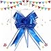 12Pcs Blue Bows for Gift Wrapping Big Bow Christmas Gift Bows Blue Ribbon Pull Flower Bows for Wedding Valentine's Day Party Birthdays Holidays Gift Wrapping Bows